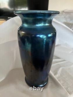 Steuben Blue Aurene Vase VERY TALL #2204 about 12 Gorgeous