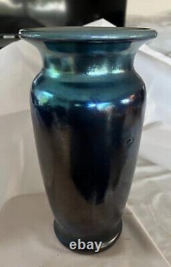 Steuben Blue Aurene Vase VERY TALL #2204 about 12 Gorgeous