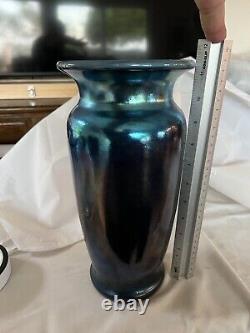 Steuben Blue Aurene Vase VERY TALL #2204 about 12 Gorgeous