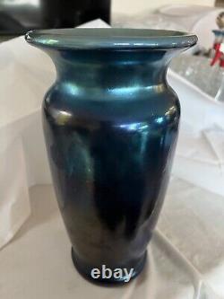 Steuben Blue Aurene Vase VERY TALL #2204 about 12 Gorgeous