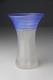 Steuben Verre de Soie with Blue Threading Glass Vase