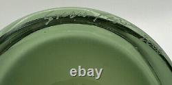 Studio Paran Silver Enso Hand Crafted Green Art Glass Vase by Richard Jones 2006