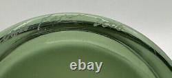 Studio Paran Silver Enso Hand Crafted Green Art Glass Vase by Richard Jones 2006