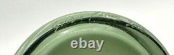 Studio Paran Silver Enso Hand Crafted Green Art Glass Vase by Richard Jones 2006