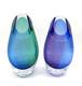 Studioglas Swedish Strombergshyttan Glass Vases 10.5 Tall Signed Set of 2 READ