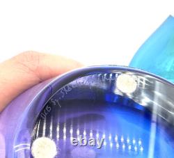 Studioglas Swedish Strombergshyttan Glass Vases 10.5 Tall Signed Set of 2 READ