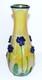 Stunning 1980 Phoenix Studios Tom Arnold Art Glass Aurene Flowers 9 3/8 Vase