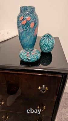 Stunning! Dale Tiffany Leona Hand Blown/painted Art Glass Set! Exquisite