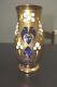 Stunning Egermann Czech Bohemian Cobalt Blue Gold Enamel Flowers Large Vase