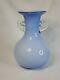 Stunning Italian 11 Cased Glass Vase Toso Murano Style Blue APPRAISED $350-$450