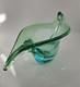 Stunning Murano Stretched Blue Green Glass Art Piece 12 UV Reactive. Beautiful