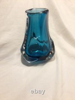 Stunning Paul Harrie Art Glass Vase (Blue Azure) River Series Signed with label