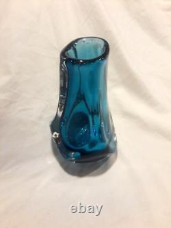 Stunning Paul Harrie Art Glass Vase (Blue Azure) River Series Signed with label