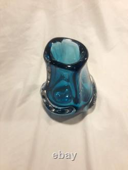 Stunning Paul Harrie Art Glass Vase (Blue Azure) River Series Signed with label