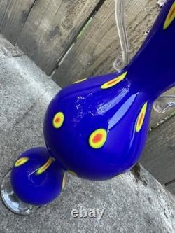 Stunning Pinkwater Art Glass Vase 1998 Greek Amphora Styled