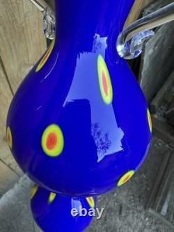 Stunning Pinkwater Art Glass Vase 1998 Greek Amphora Styled