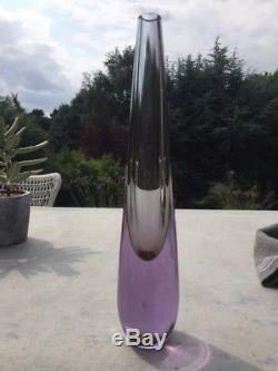 Stunning Rare Murano Sommerso Large Vase in Purple and Blue by Livio Labelled