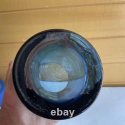Stunning Smokey Blue Finnish Mid Century Riihimaen Lasi Oy Riihimaki Glass vase