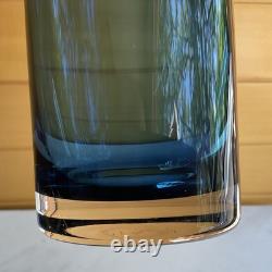 Stunning Smokey Blue Finnish Mid Century Riihimaen Lasi Oy Riihimaki Glass vase