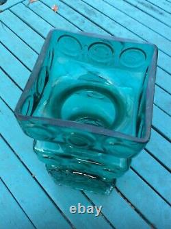 Superb RIIHIMAKI GLASS KEHRA VASE 1496 by TAMARA ALADIN AQUA BLUE Exc Cond