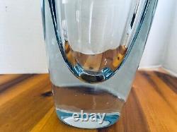 Swedish Glass Vase by Gunnar Nylund for Stromberg, Blue Color. 11 signed & date