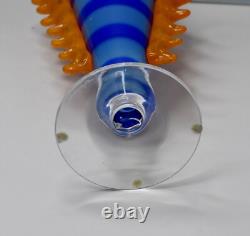 Swedish Orange & Blue Fish by Anna Örnberg Strömbergshyttan 1980s Art Glass Vase