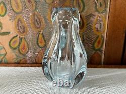 Swedish Orrefors Art Glass Stella Polaris Ice Blue Vases by Vicke Lindstrand (2)