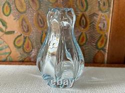 Swedish Orrefors Art Glass Stella Polaris Ice Blue Vases by Vicke Lindstrand (2)