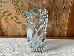 Swedish Orrefors Art Glass Stella Polaris Ice Blue Vases by Vicke Lindstrand (2)