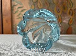 Swedish Orrefors Art Glass Stella Polaris Ice Blue Vases by Vicke Lindstrand (2)