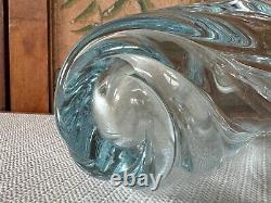 Swedish Orrefors Art Glass Stella Polaris Ice Blue Vases by Vicke Lindstrand (2)