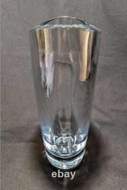 Swedish Strombergshyttan (Stromberg) Clear Crystal Glass Vase B561 Blue Tinge