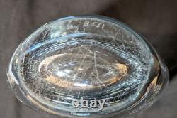 Swedish Strombergshyttan (Stromberg) Clear Crystal Glass Vase B561 Blue Tinge