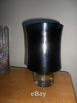 Tapio Wirkkala Signed Dark Blue Pedestal Vase