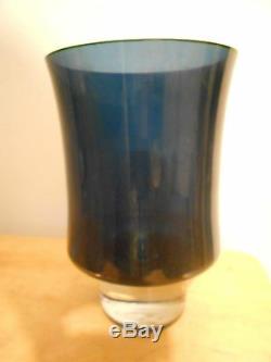 Tapio Wirkkala Signed Dark Blue Pedestal Vase