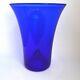 Tiffany Elsa Peretti Large Cobalt Blue Glass 10.5 Vase Signed Trumpet Shape