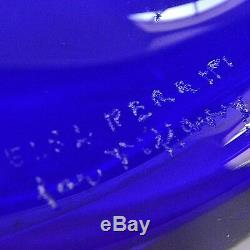 Tiffany Elsa Peretti Large Cobalt Blue Glass 10.5 Vase Signed Trumpet Shape