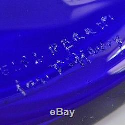 Tiffany Elsa Peretti Large Cobalt Blue Glass 10.5 Vase Signed Trumpet Shape