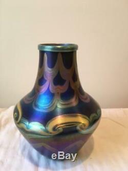 Tiffany Studios Favrile Blue Vase