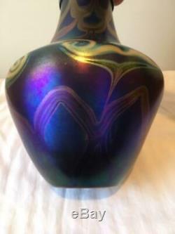 Tiffany Studios Favrile Blue Vase