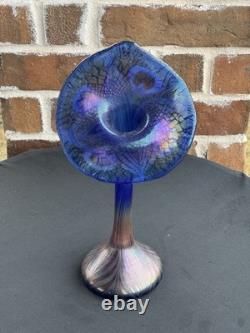 Tiffany Studios Style Jack in the Pulpit Flower Form Art Glass Vase