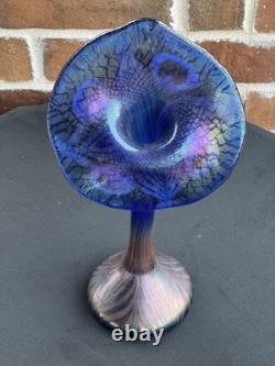 Tiffany Studios Style Jack in the Pulpit Flower Form Art Glass Vase
