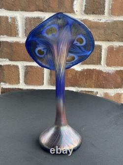 Tiffany Studios Style Jack in the Pulpit Flower Form Art Glass Vase