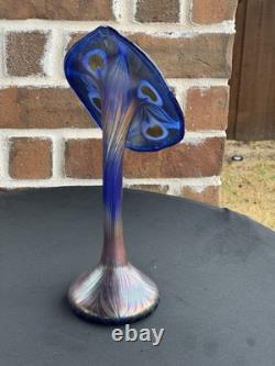 Tiffany Studios Style Jack in the Pulpit Flower Form Art Glass Vase