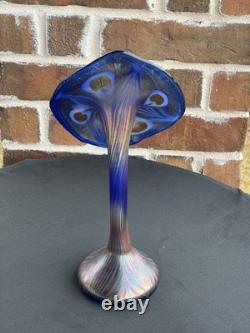 Tiffany Studios Style Jack in the Pulpit Flower Form Art Glass Vase
