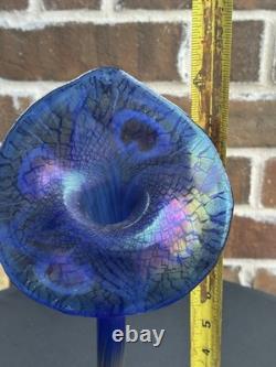 Tiffany Studios Style Jack in the Pulpit Flower Form Art Glass Vase