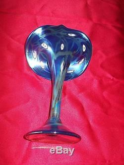Tiffany decorated jack-in-the pulpit vase marked