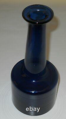 Timo Sarpaneva Vintage Cobalt Blue Carafe Bottle 2504 Nuutajarvi Iittala Finland