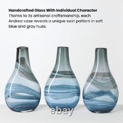 Torre & Tagus Andrea 11 Blue Glass Vase