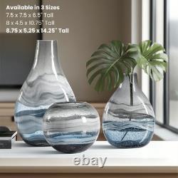 Torre & Tagus Andrea 11 Blue Glass Vase